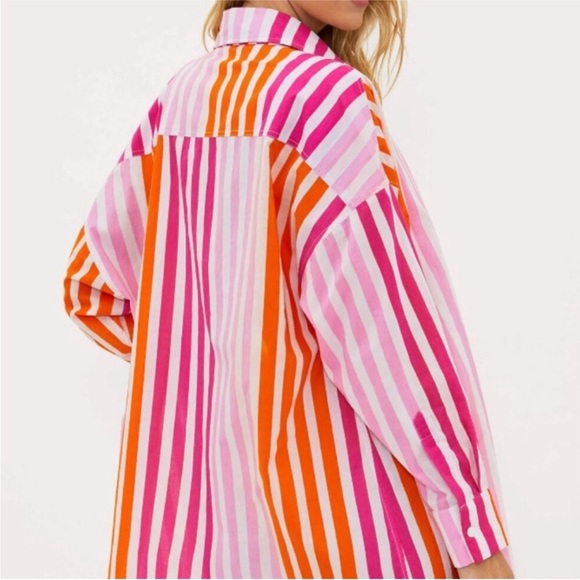 Beach Riot Alexa Top Sunset Stripe Swim Cover Up - Picture 3 of 11